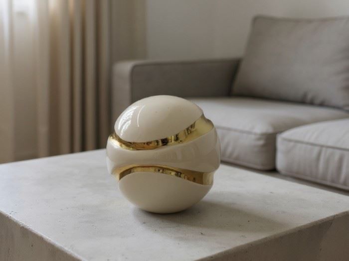 BOLA ONDA OURO 9.5x9.5x9CM