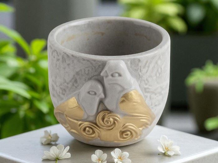 VASO PASSARO 18.5x15.5x12.5CM
