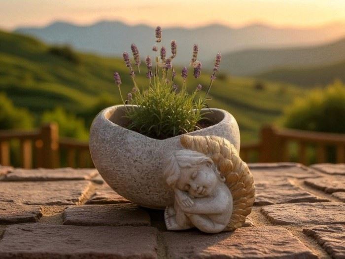 VASO ANJO  20.5x15x13CM