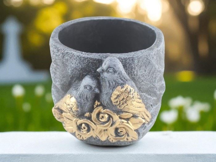 VASO PASSARO 15x13x10.5CM