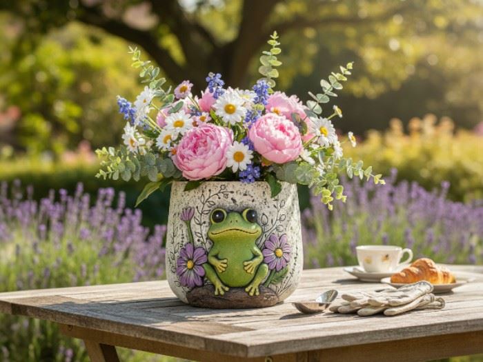 VASO COM SAPO 15.6X15X12.8CM