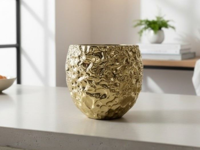 Vaso Ouro: 13x13x12cm