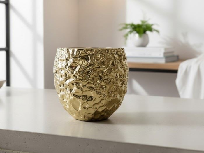 Vaso Ouro 26x26x24cm