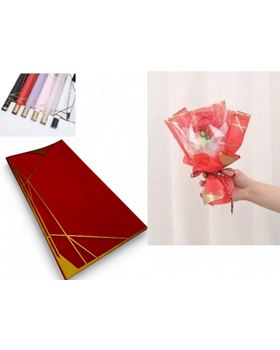 PACK 20 FOLHAS PAPEL PARA FLORES 58*58CM VERMELHO