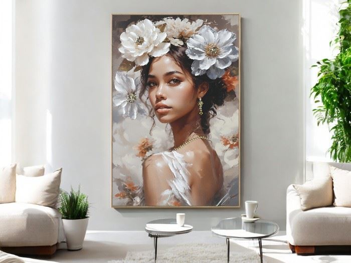 QUADRO TELA DAMA 62X92CM