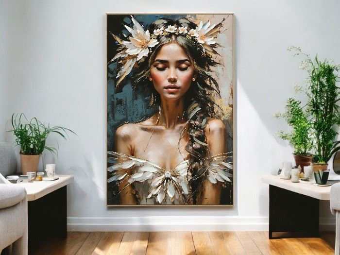 QUADRO TELA DAMA 62X92CM
