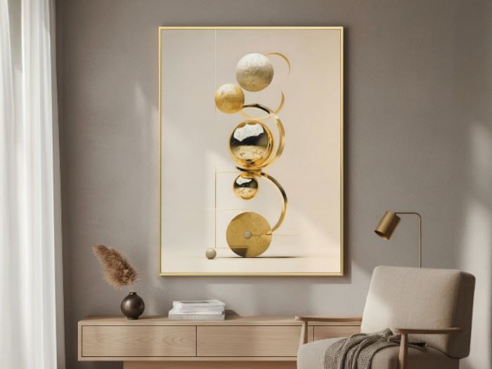 QUADRO TELA C/MOLD. 62X82CM