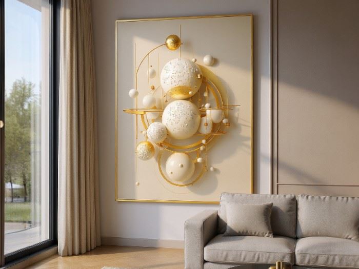 QUADRO TELA C/MOLD. 62X82CM