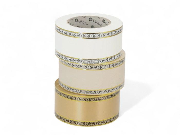 ROLO FITA COM FIO OURO 6CM*50 YARD SORTIDA