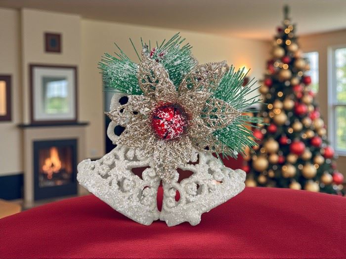 ORNAMENTO NATAL BRANCO 7.5X11CM