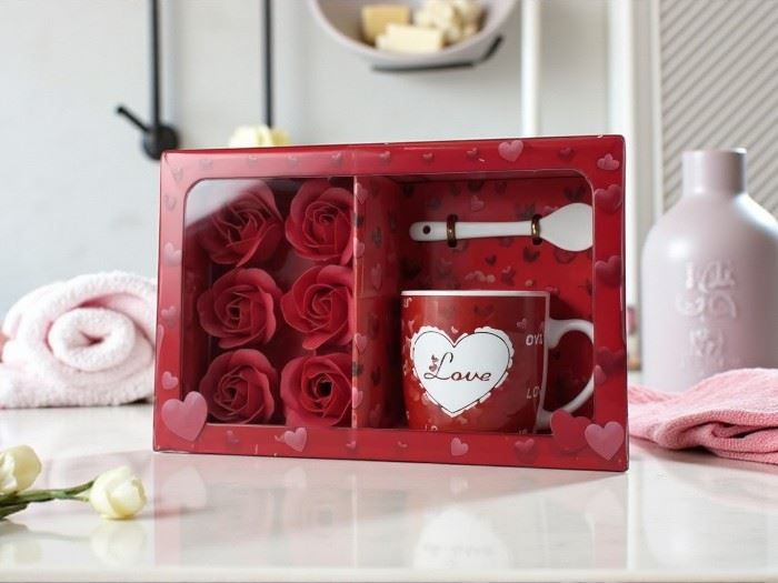 CONJ. CAIXA CHAVENA 200 ML  E FLORES SORT.4