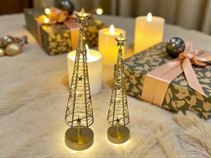 ARV. NATAL METAL 44CM C/ LUZ LED
