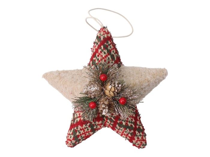 ESTRELA NATAL PENDURAR 18X9X18CM