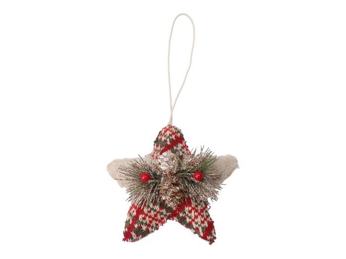ESTRELA NATAL PENDURAR 13X8X12CM