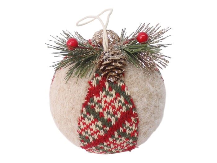 BOLA NATAL PENDURAR 12X11X11CM