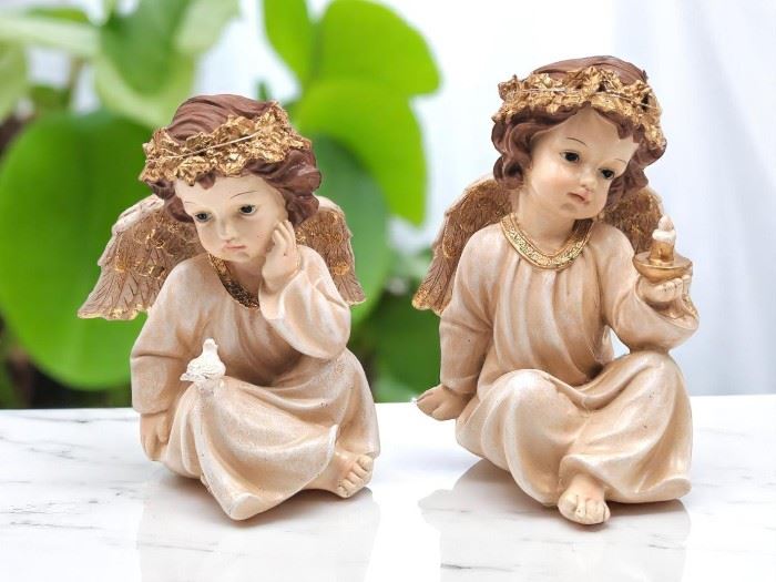 ANJO  C/LUZ SENTADOS 15x15.5x18.5CM