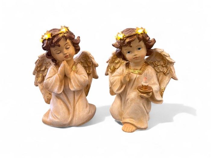 ANJO  C/LUZ SENTADOS 12.5x9x15CM