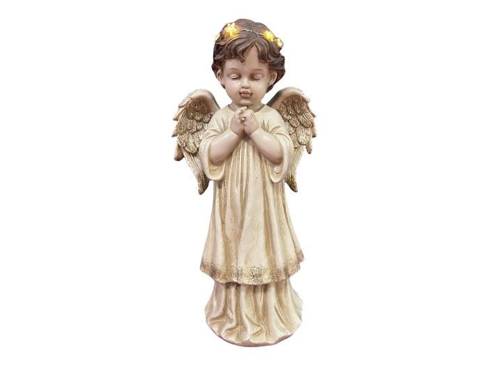 ANJO COM LUZ REZAR 46cmx18,5x24,5cm