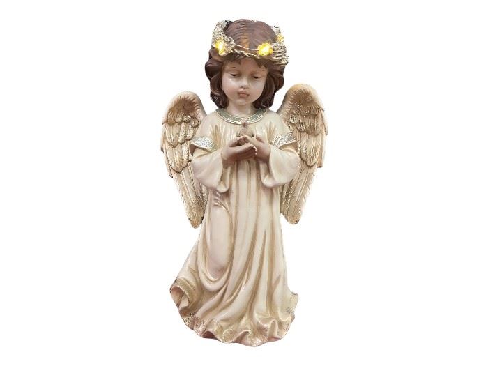 ANJO COM LUZ POMBA 41X15X22,5CM