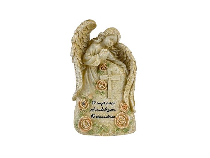 ANJO COM LUZ COM DIZERES 22,5X7,5X13,5CM