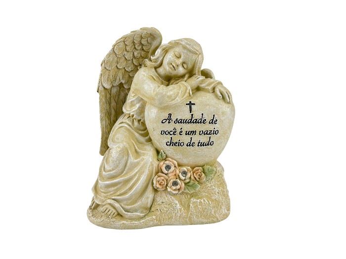 ANJO COM LUZ COM DIZERES 20X10,5X16CM