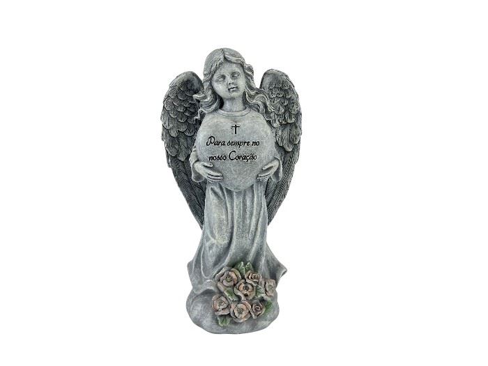 ANJO COM LUZ COM DIZERES 26,5X10X14CM