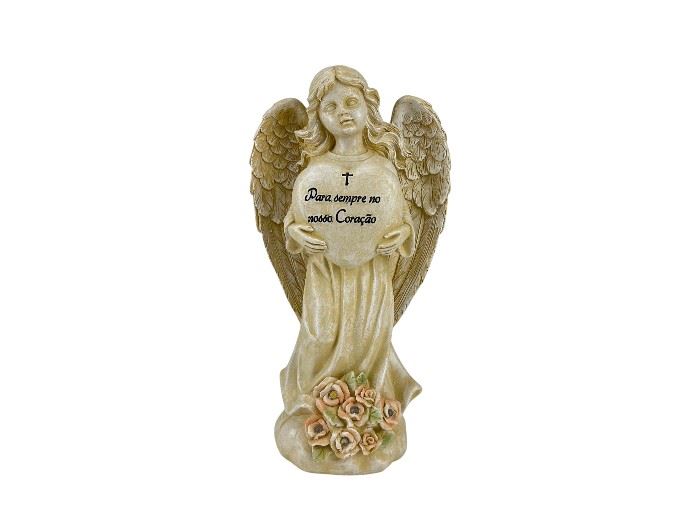 ANJO COM LUZ COM DIZERES 26,5X10X14CM