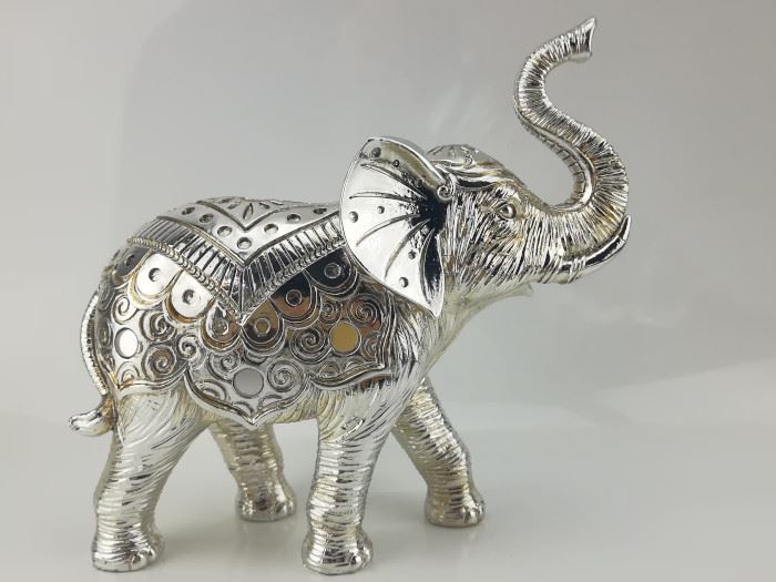 ELEFANTE PRATA 22X8X21CM
