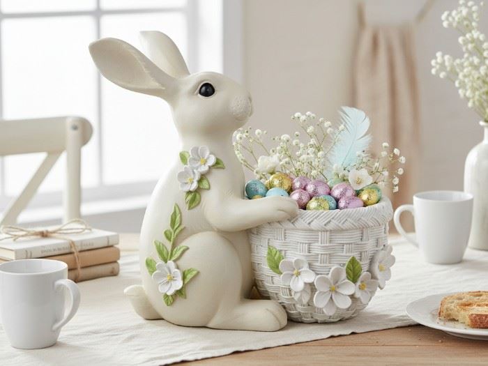 COELHO COM CESTO 27.5X16X26,8CM