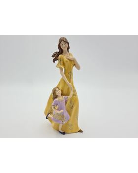 MÃE C/ FILHO  EM PÉ   27,5CM  AMARELO