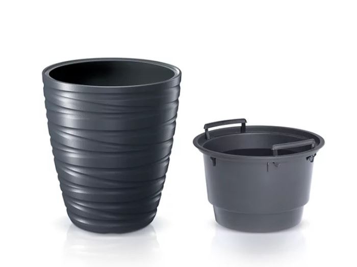 VASO P/ FLOR MAZE ANTRACITE 29,6X29,6X32,9CM