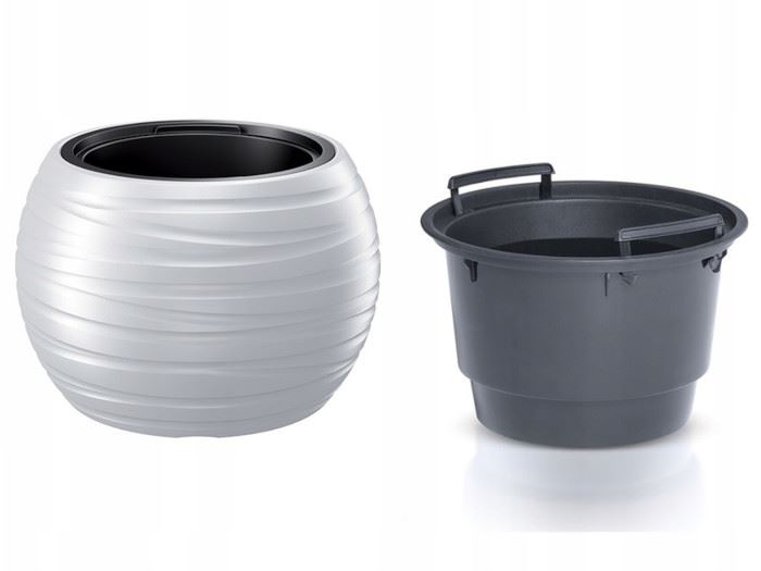 POTE DE FLOR MAZE BRANCO 39,6X39,6X26CM