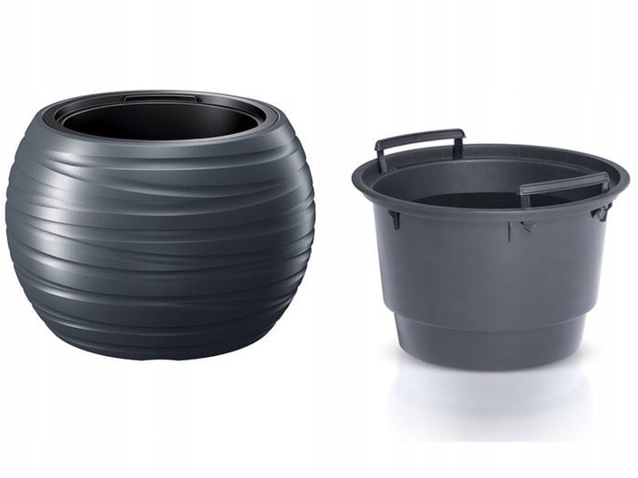VASO P/ FLOR MAZE ANTRACITE 43,6X43,6X29,9CM