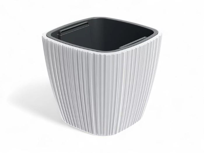 VASO  ORO QUAD. BRANCO 29x29x27CM
