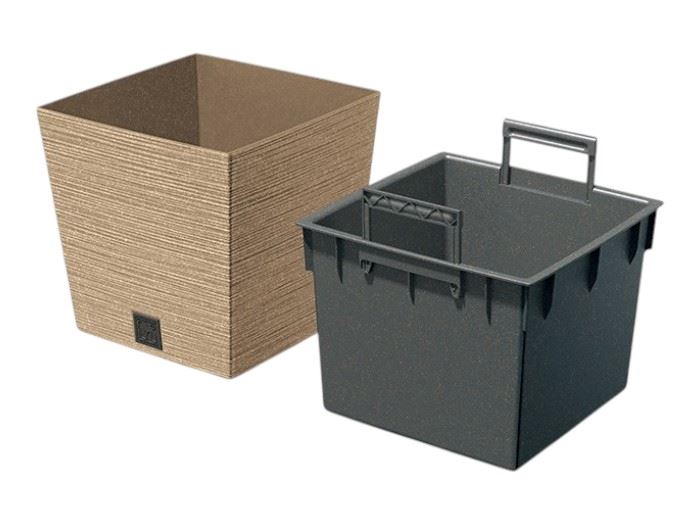 Vaso Furu Square naturo | C240mm L240mm H235mm 10L