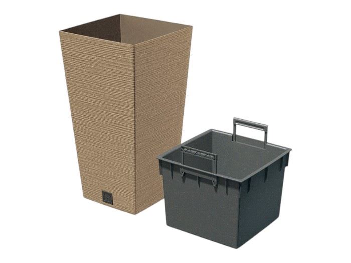 Vaso Furu Square naturo | C240mm L240mm H450mm 19L