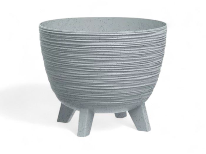 VASO  FURU CINZA CLARO 23,6x23,6x19,5CM