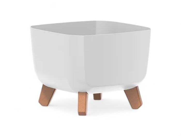 VASO  GRACIA QUAD. BRANCO 24x24x18,7CM