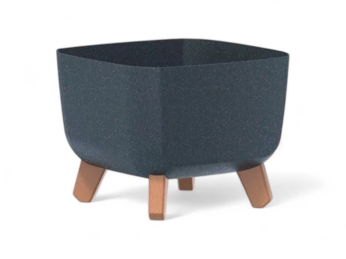 VASO  GRACIA QUAD. ECO WOOD ANTHRACITE 24x24x18,7CM