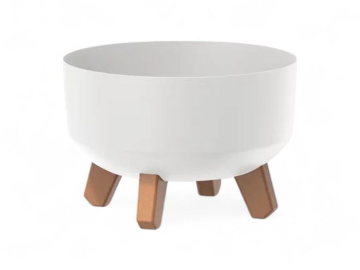 VASO  GRACIA LOW EWHITE 23.5X23.5X15.5CM