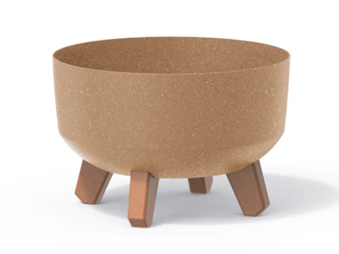 VASO P FLOR GRACIA LOW ECO WOOD - ECO NATURO 23.5X23.5X15.5CM