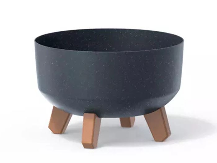 VASO P FLOR GRACIA LOW ECO WOOD - ECO ANTRACITE23.5X23.5X15.5CM