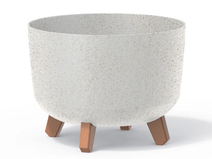 VASO P FLOR GRACIA  ECO WOOD STANDARD - ECO BRANCO 29X29X23CM