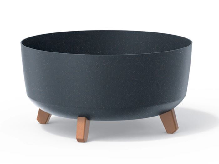 VASO P FLOR GRACIA LOW ECO WOOD - ECO ANTRACITE 38X38X19.5CM