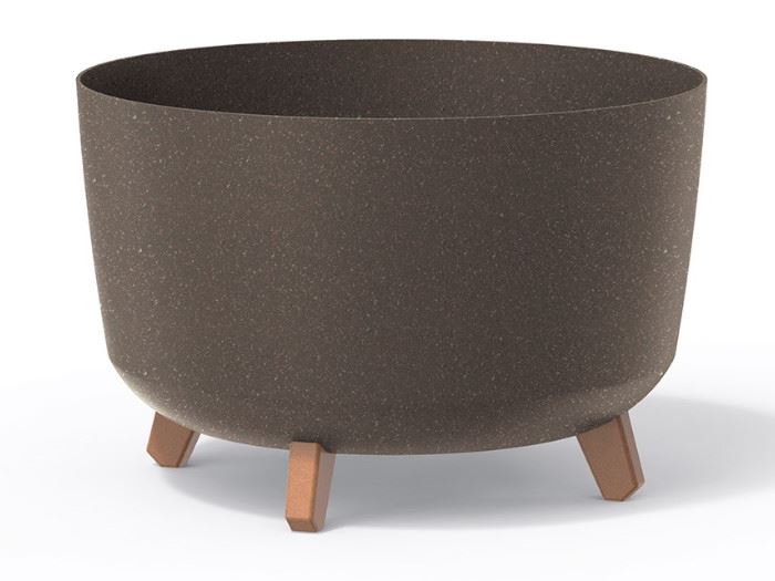 VASO P FLOR GRACIA  ECO WOOD STANDARD - ECO COFFEE  39X39X25.7CM