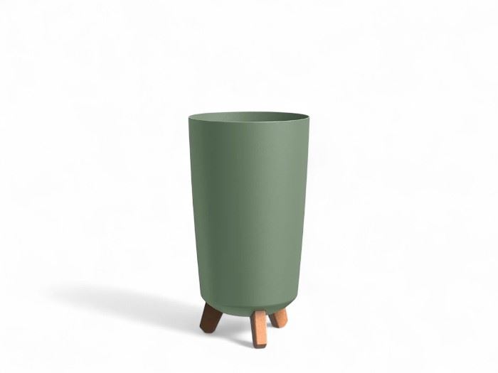 VASO  GRACIA TUBUS  SLIM BRANCO 19,5x19,5x36,5CM