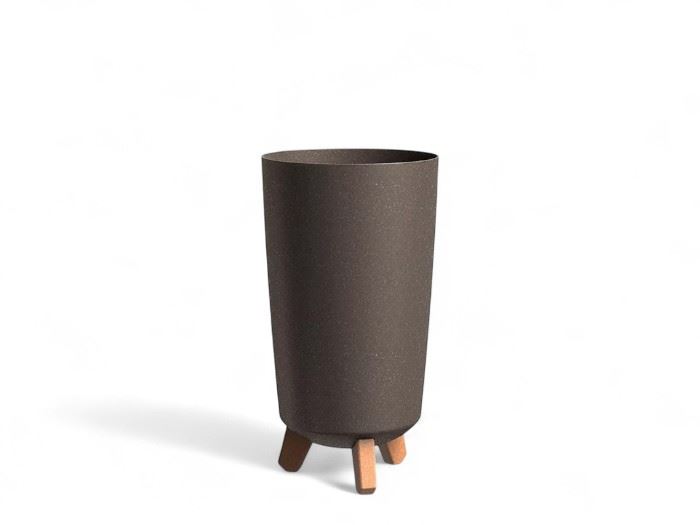 VASO  GRACIA TUBUS  SLIM ECO WOOD COFFEE 19,5x19,5x36,5CM