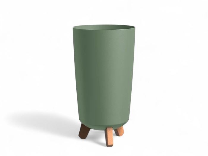 VASO  GRACIA TUBUS  SLIM VERDE TERRA 23,9x23,9X44,5CM