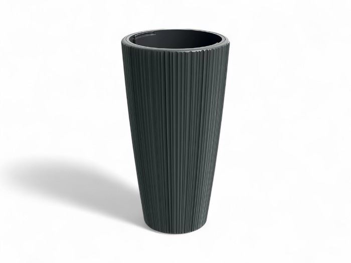 VASO ORO CINZA 39x39x73CM