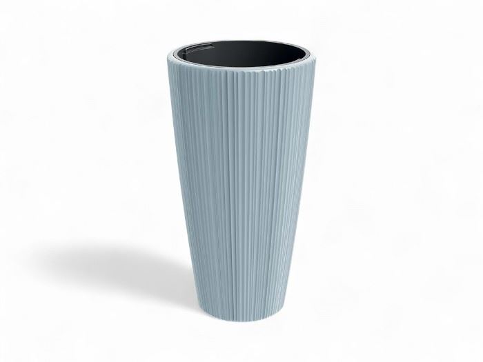 VASO  ORO  CINZA  CLARO  39x39x73CM